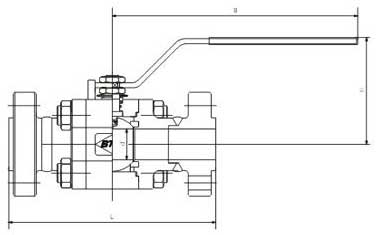 3PCS Flange ball valves