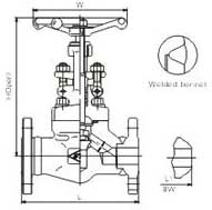 Flange and butt-welded globe valves