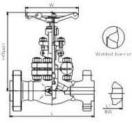 Flange and butt-welded globe valves